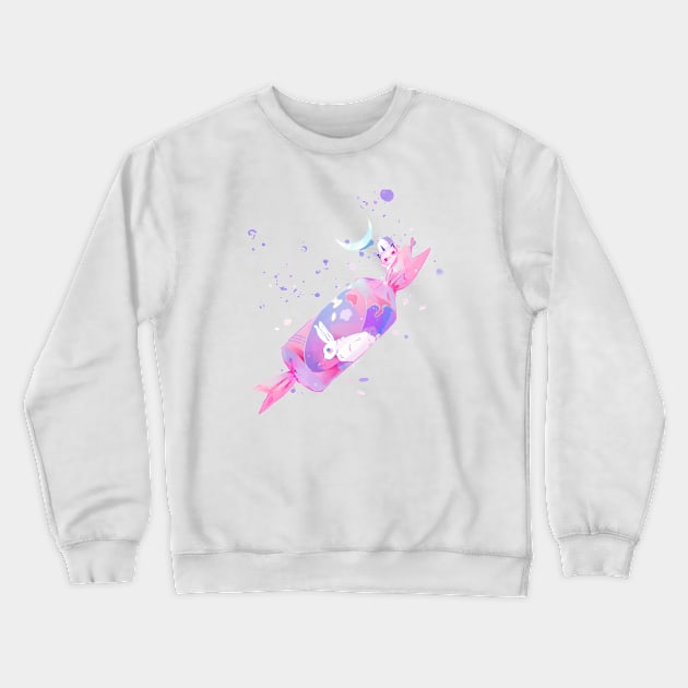 Candy Crewneck Sweatshirt by Miya Gu Art